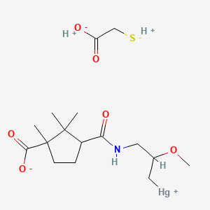 molecular formula C16H27HgNO6S B1208591 Mercaptomerin CAS No. 20223-84-1