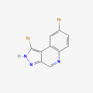 molecular formula C10H5Br2N3 B12085942 1,8-dibromo-3H-pyrazolo[3,4-c]quinoline 