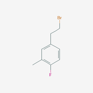 molecular formula C9H10BrF B12085973 4-(2-Bromoethyl)-1-fluoro-2-methylbenzene 