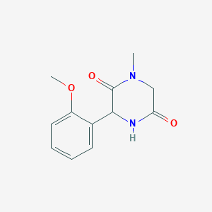 molecular formula C12H14N2O3 B12085974 3-(2-Methoxyphenyl)-1-methylpiperazine-2,5-dione 