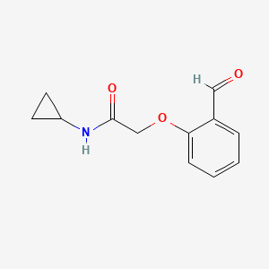 molecular formula C12H13NO3 B12085990 N-cyclopropyl-2-(2-formylphenoxy)acetamide 