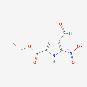 molecular formula C8H8N2O5 B12085995 Ethyl4-formyl-5-nitro-1H-pyrrole-2-carboxylate 