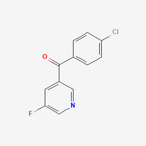 molecular formula C12H7ClFNO B12086000 3-(4-Chlorobenzoyl)-5-fluoropyridine 