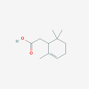 molecular formula C11H18O2 B12086006 2,6,6-Trimethyl-2-cyclohexene-1-acetic acid CAS No. 472-67-3