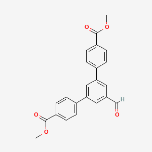 molecular formula C23H18O5 B12086010 methyl 4-[3-formyl-5-(4-methoxycarbonylphenyl)phenyl]benzoate 