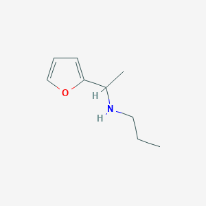 molecular formula C9H15NO B12086066 N-(1-(Furan-2-yl)ethyl)propan-1-amine 