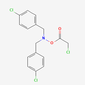 molecular formula C16H14Cl3NO2 B12086091 Acetic acid, 2-chloro-, bis[(4-chlorophenyl)methyl]azanyl ester CAS No. 646989-72-2