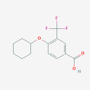 molecular formula C14H15F3O3 B12086103 4-(Cyclohexyloxy)-3-(trifluoromethyl)benzoic acid 