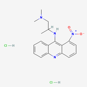 molecular formula C18H22Cl2N4O2 B1208613 Nitro dimethylamino methylethylamino acridine CAS No. 65094-73-7