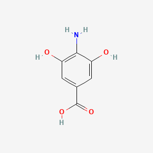 molecular formula C7H7NO4 B12086130 4-Amino-3,5-dihydroxybenzoic acid 
