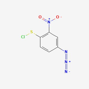 molecular formula C6H3ClN4O2S B1208615 2-Nitro-4-azidophenylsulfenyl chloride CAS No. 66365-13-7