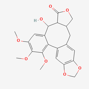 molecular formula C22H22O8 B1208617 Picrosteganol CAS No. 70051-15-9