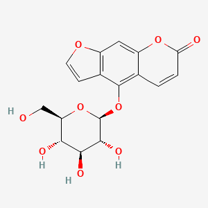 molecular formula C17H16O9 B1208618 Bergaptol-O-glucopyranoside CAS No. 131623-13-7