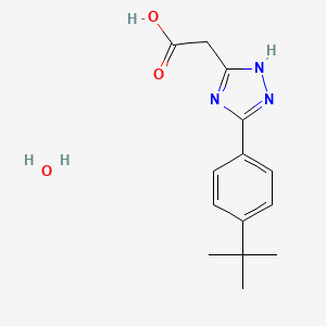molecular formula C14H19N3O3 B12086184 2-(5-(4-(tert-Butyl)phenyl)-1H-1,2,4-triazol-3-yl)acetic acid hydrate CAS No. 935553-85-8