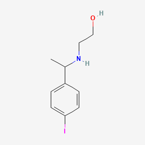 molecular formula C10H14INO B12086209 2-{[1-(4-Iodophenyl)ethyl]amino}ethan-1-ol 