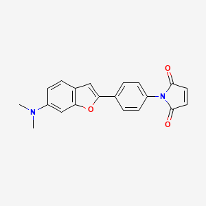 molecular formula C20H16N2O3 B1208621 N-(4-(2-(6-Dimethylamino)benzofuranyl)phenyl)maleimide CAS No. 101046-20-2