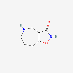 molecular formula C7H10N2O2 B1208622 5,6,7,8-Tetrahydro-4H-isoxazolo[4,5-c]azepin-3-ol CAS No. 65202-72-4