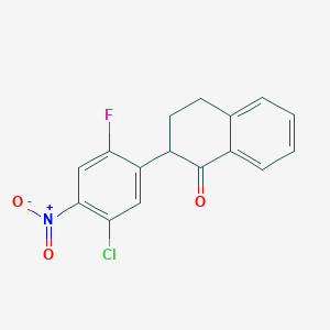 molecular formula C16H11ClFNO3 B12086286 2-(5-Chloro-2-fluoro-4-nitrophenyl)-3,4-dihydronaphthalen-1(2H)-one 