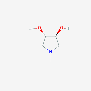 molecular formula C6H13NO2 B12086299 (3S,4S)-4-methoxy-1-methyl-pyrrolidin-3-ol 