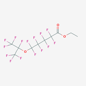 molecular formula C10H5F15O3 B12086320 Ethyl 5-(heptafluoroisopropoxy)octafluoropentanoate 