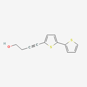 molecular formula C12H10OS2 B1208642 5-(4-Hydroxybut-1-ynyl)-2,2'-bithiophene CAS No. 1137-87-7