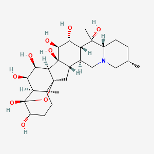 molecular formula C27H43NO9 B1208650 Protoverine CAS No. 76-45-9