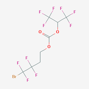 molecular formula C8H5BrF10O3 B12086528 4-Bromo-3,3,4,4-tetrafluorobutyl hexafluoroisopropyl carbonate 