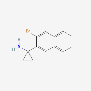 molecular formula C13H12BrN B12086565 1-(3-Bromonaphthalen-2-YL)cyclopropan-1-amine 