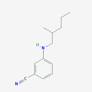 molecular formula C13H18N2 B12086569 3-[(2-Methylpentyl)amino]benzonitrile 