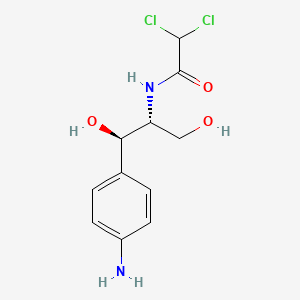 molecular formula C11H14Cl2N2O3 B1208658 alpha-N-Dichloroacetyl-P-aminophenylserinol 