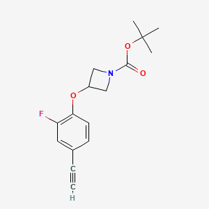 molecular formula C16H18FNO3 B12086590 tert-Butyl 3-(4-ethynyl-2-fluorophenoxy)azetidine-1-carboxylate 
