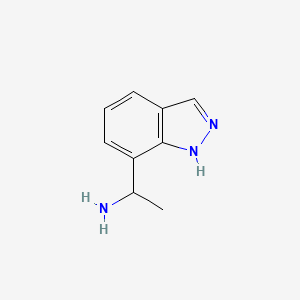 molecular formula C9H11N3 B12086594 7-(1-Aminoethyl)-1H-indazole CAS No. 1159511-33-7