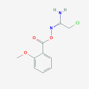 molecular formula C10H11ClN2O3 B12086659 Benzoic acid, 2-methoxy-, (2-chloro-1-iminoethyl)azanyl ester CAS No. 255876-58-5