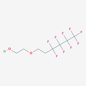 molecular formula C8H9F9O2 B12086664 2-[(3,3,4,4,5,5,6,6,6-Nonafluorohexyl)oxy]ethan-1-ol CAS No. 54949-99-4