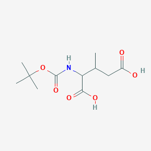 molecular formula C11H19NO6 B12086669 2-{[(Tert-butoxy)carbonyl]amino}-3-methylpentanedioic acid 
