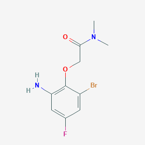 molecular formula C10H12BrFN2O2 B12086701 2-(2-amino-6-bromo-4-fluorophenoxy)-N,N-dimethylacetamide 