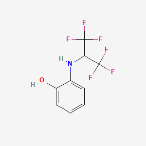 molecular formula C9H7F6NO B12086720 Phenol, 2-[[2,2,2-trifluoro-1-(trifluoromethyl)ethyl]amino]- CAS No. 85290-64-8
