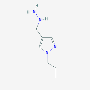 molecular formula C7H14N4 B12086747 4-(Hydrazinylmethyl)-1-propyl-1H-pyrazole 