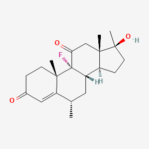 molecular formula C21H29FO3 B1208675 9-Fluoro-17beta-hydroxy-6alpha,17-dimethylandrost-4-ene-3,11-dione CAS No. 3801-35-2