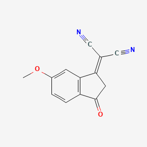 molecular formula C13H8N2O2 B12086765 2-(6-methoxy-3-oxo-2,3-dihydro-1H-inden-1-ylidene)malononitrile 