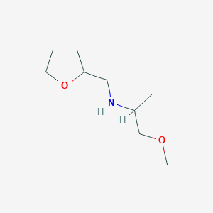 molecular formula C9H19NO2 B12086772 (1-Methoxypropan-2-yl)(oxolan-2-ylmethyl)amine 