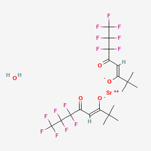 molecular formula C20H22F14O5Sr B12086776 Strontium bis(heptafluoro-2,2-dimethyl-3,5-octanedionate) 