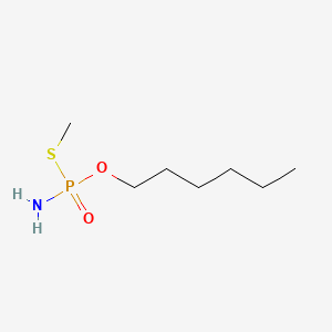 molecular formula C7H18NO2PS B1208678 1-(Amino-methylsulfanylphosphoryl)oxyhexane CAS No. 109791-16-4