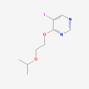 molecular formula C9H13IN2O2 B12086784 5-Iodo-4-[2-(propan-2-yloxy)ethoxy]pyrimidine 