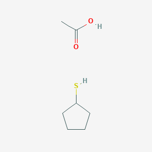 molecular formula C7H14O2S B12086802 Acetic acid;cyclopentanethiol 