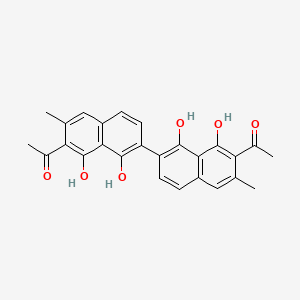 molecular formula C26H22O6 B1208682 Stypandrol CAS No. 99305-33-6