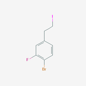 molecular formula C8H7BrFI B12086830 1-Bromo-2-fluoro-4-(2-iodoethyl)benzene 