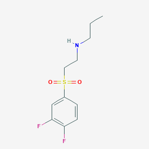 molecular formula C11H15F2NO2S B12086837 [2-(3,4-Difluorobenzenesulfonyl)ethyl](propyl)amine 