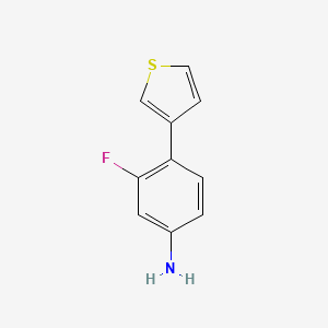 molecular formula C10H8FNS B12086860 3-Fluoro-4-(thiophen-3-yl)aniline 