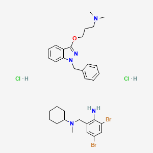 molecular formula C33H45Br2Cl2N5O B1208688 Amyorel CAS No. 76705-39-0